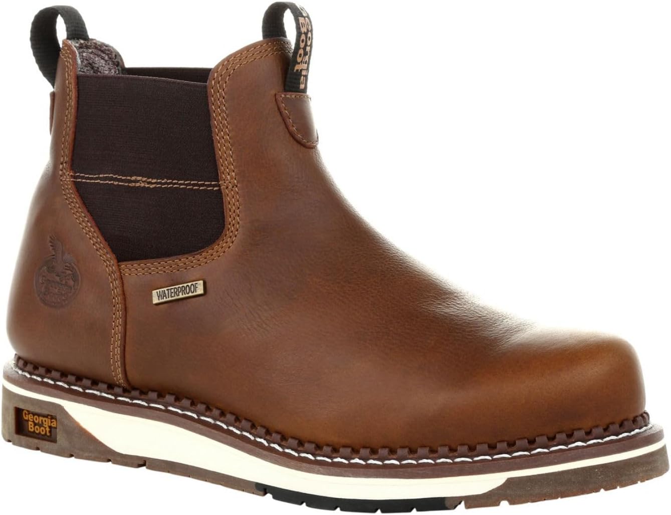Georgia Boot AMP LT Wedge Steel Toe Waterproof Chelsea Work Boot