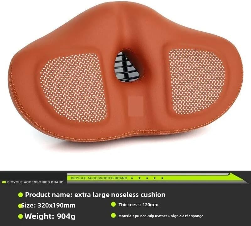 Large Memory Foam Bike Seat Cushion - Waterproof & Ventilated, Extra Comfort for Peloton Bikes, Men & Women