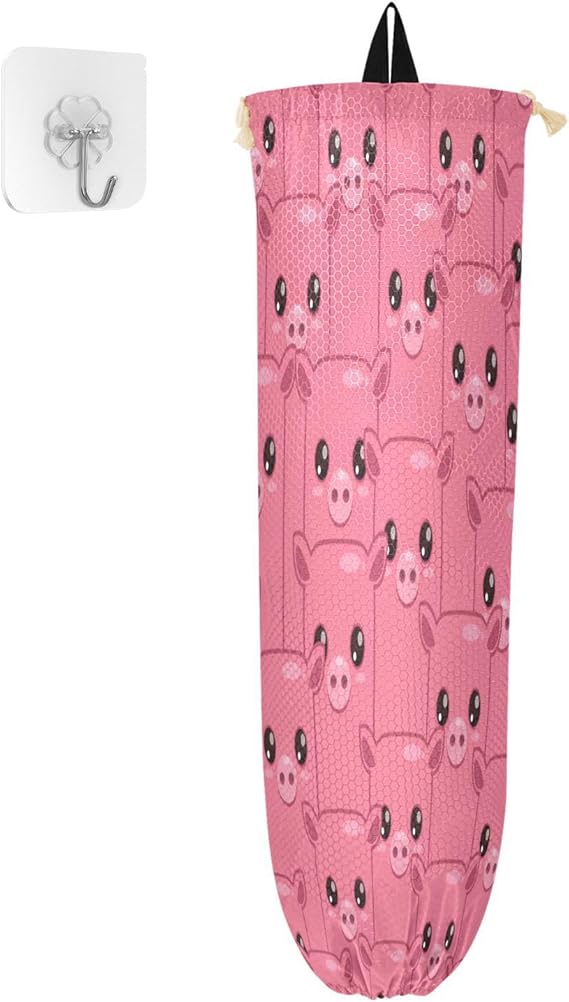 KEEPREAL Crowded Pig Plastic Bag Holder Grocery Bag Storage