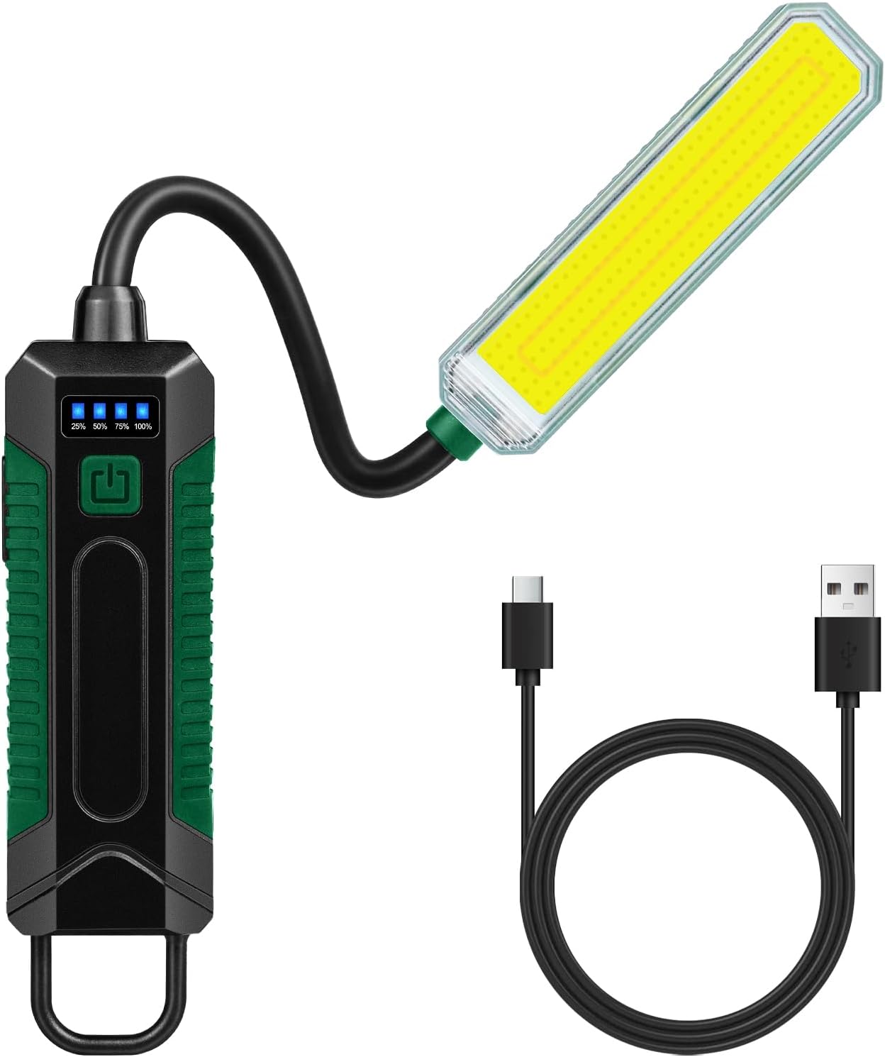 LED Work Mild with Versatile Gooseneck, Rechargeable Flashlight Magnetic 2000mAh LED Inspection Mild, Versatile Transportable Lights for Repairs & Emergency, Tenting Workshop Instruments for Males