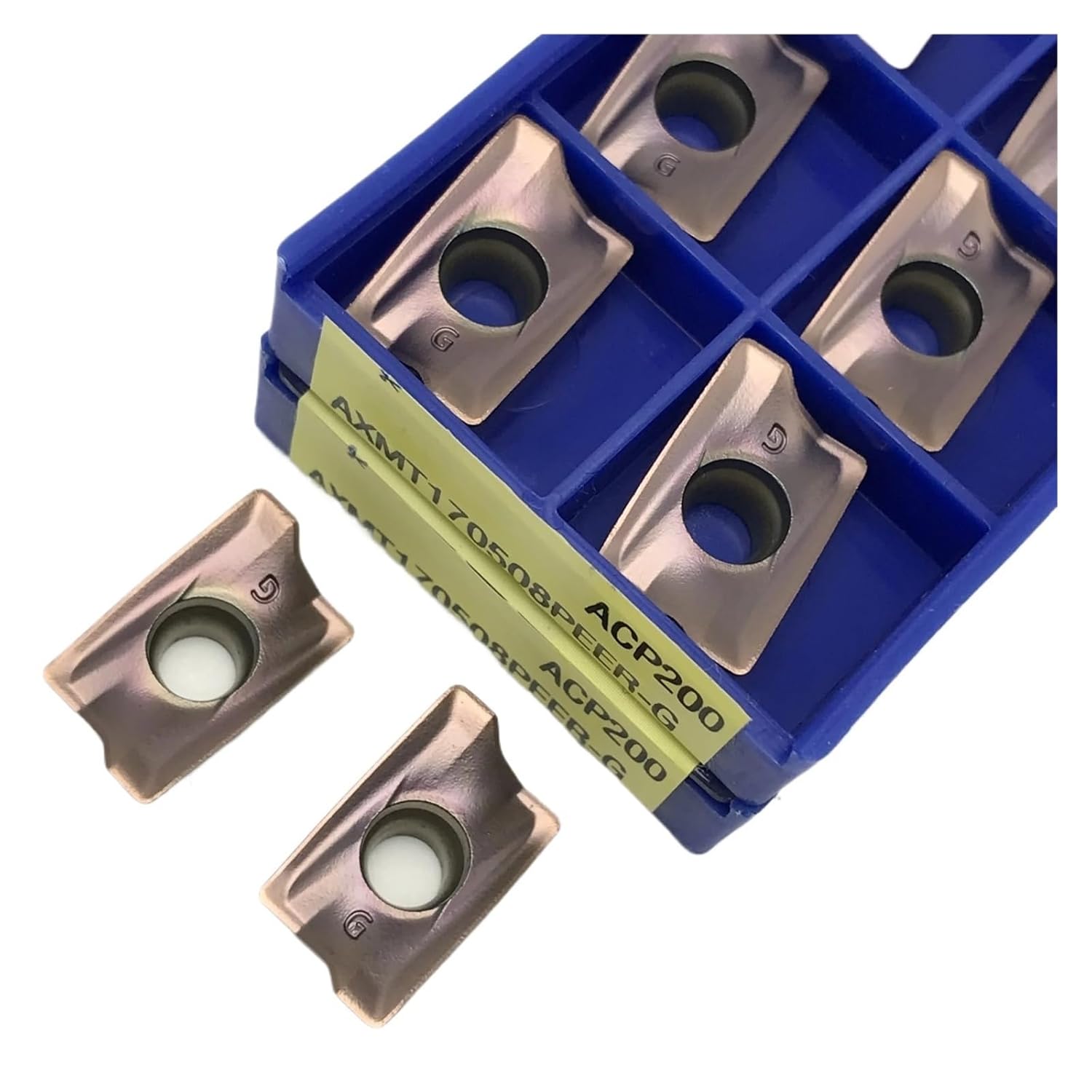Turning Indexable Inserts Carbide 10PCS AXMT123508 AXMT170508-G ACP200 Indexable Milling Turning Tool Lathe Cutting(AXMT170508-G ACP200)