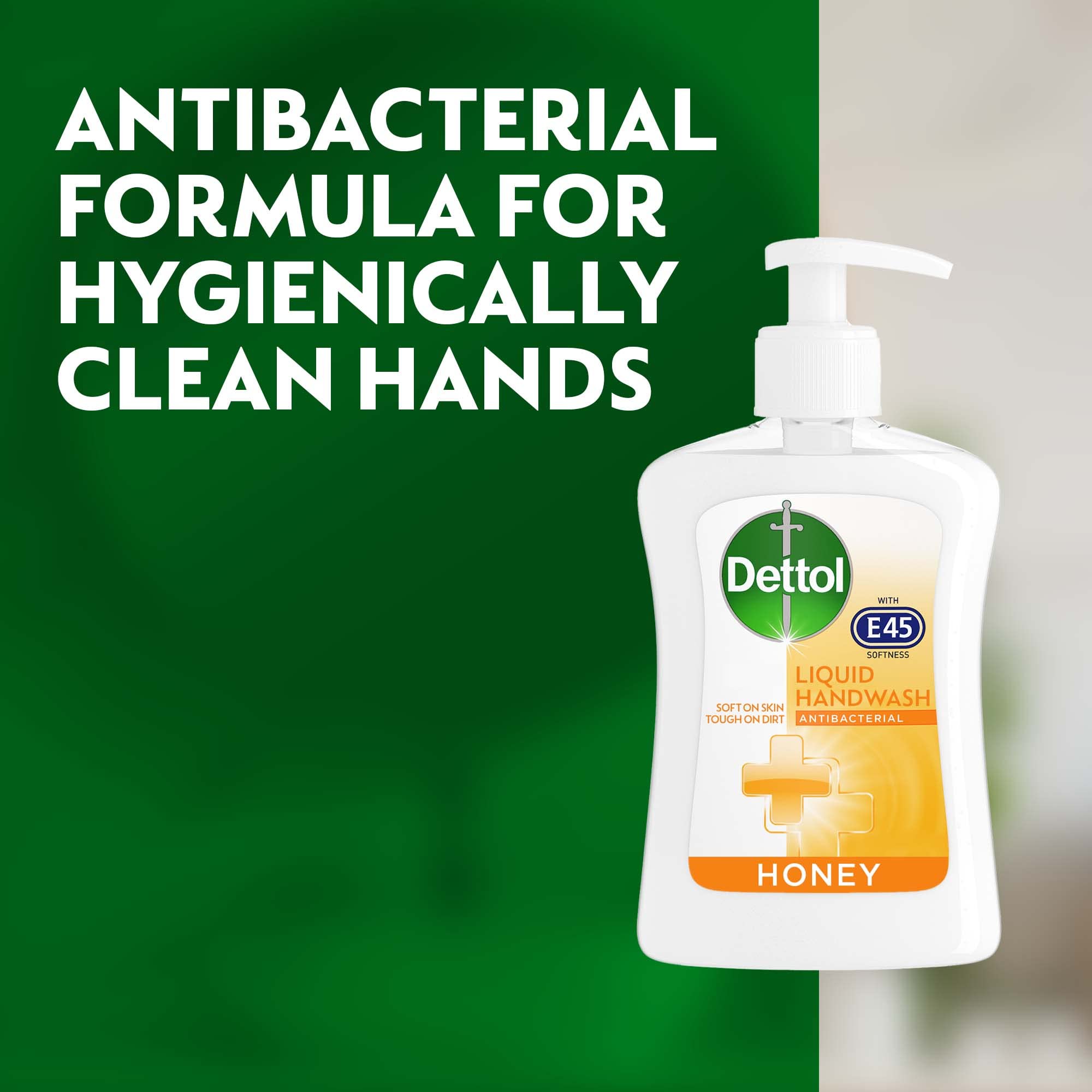 Dettol with E45 Handwash, Honey, 250ml