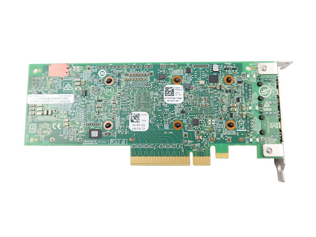 QL41132HLRJ Dual Port 10GBE RJ-45 PCI-Express 3.0 x8 Low Profile Network Adapter Card 3N76N 03N76N MY-03N76N Compatible Replacement Spare Part for Dell Marvell Qlogic Compatible and Desktop Systems