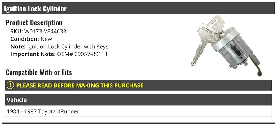 TOYOTA4本ロック。 For 1984-1988 Toyota 4Runner Door Lock Kit SMP 934UF15 1985