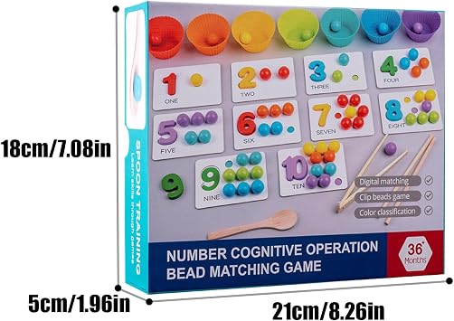 Bead Math Toy, Math Beads Number Teaching Counting Toy, Colorful Kids Sorter Activity Enhancing Number Recognition Skills for Children