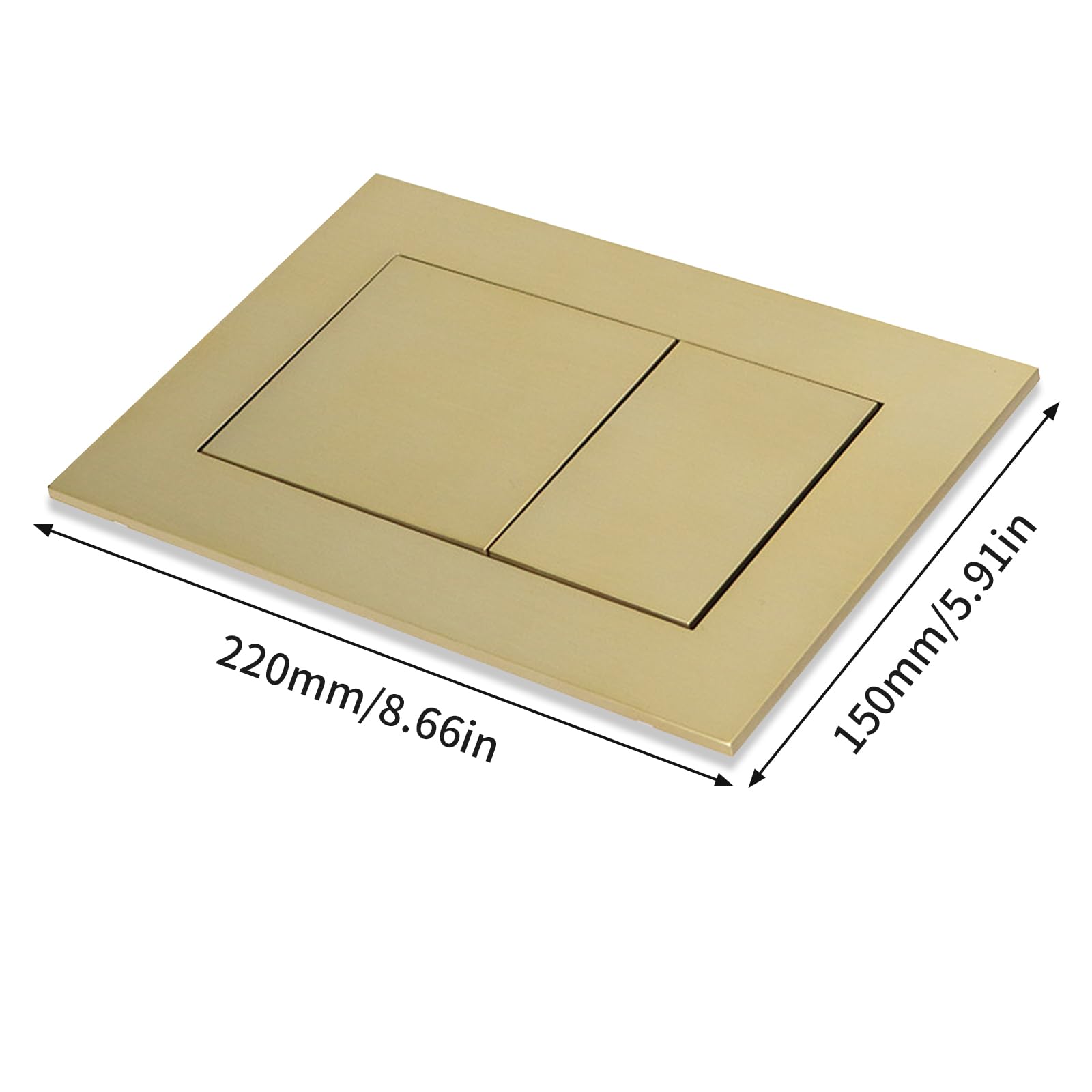 Placa de accionamiento, placa de presión cromada y plástico, cisterna de inodoro, piezas de repuesto compatible con TECE, placa de descarga doble con tecnología de doble flujo, para cisternas ocultas