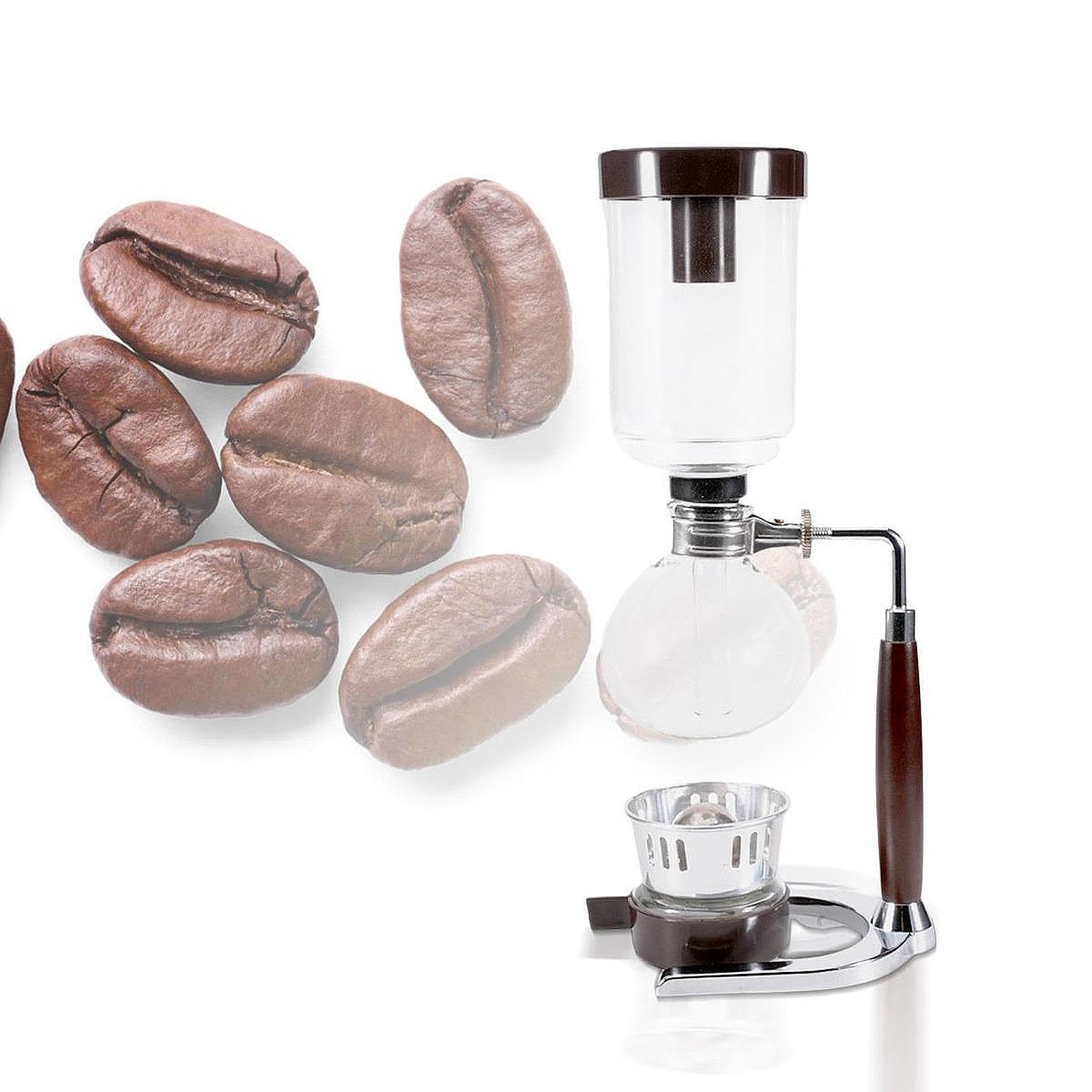 Cafetera de Sifón, Vidrio, Transparente Y Ligero Elegante Elegante Sof Vacuum para El Café Home Cafe Lovers Gift, tal como se describe, 360 Ml