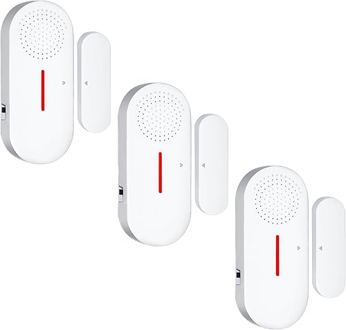Alarma de puerta y ventana, alarma de puerta de 110 DB para seguridad de niños, sensor inalámbrico, alarma antirrobo para ventana, alarmas de