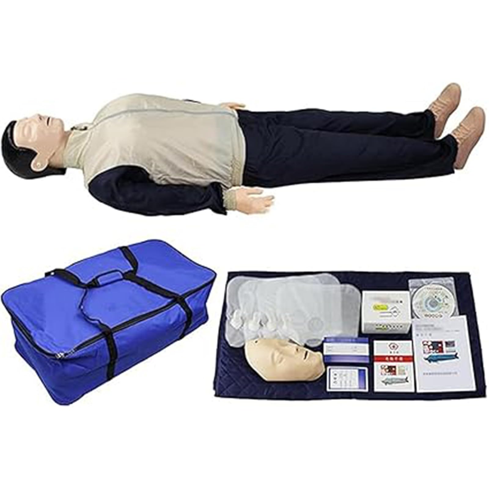 Mannequin De Formation À RCP - Mannequin Adulte Grandeur Nature Pour La Formation À La RCP, Destiné À La Formation Des Médecins, Des Infirmières Et À L'enseignement Médical. A