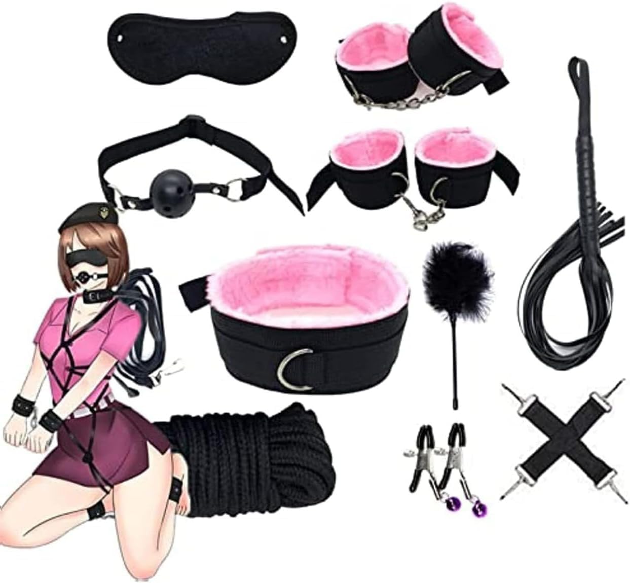 10 Piece Yoga Training Equipment Combination, Super Soft and Adjustable, Comfortable, Lightweight and Portable, Safe and Reliable - H