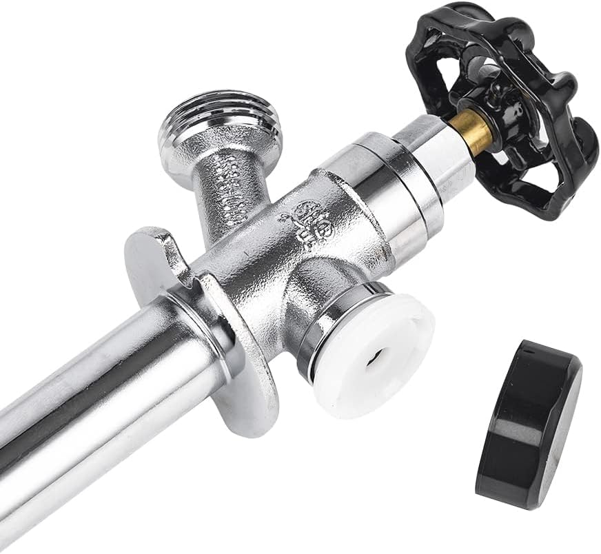 EFIELD 6-inch Length Anti-Siphon Frost Free Sillcock 1/2" MIP X 3/4" Hose Bibb, Chrome Plated,(SILLCOCK020)