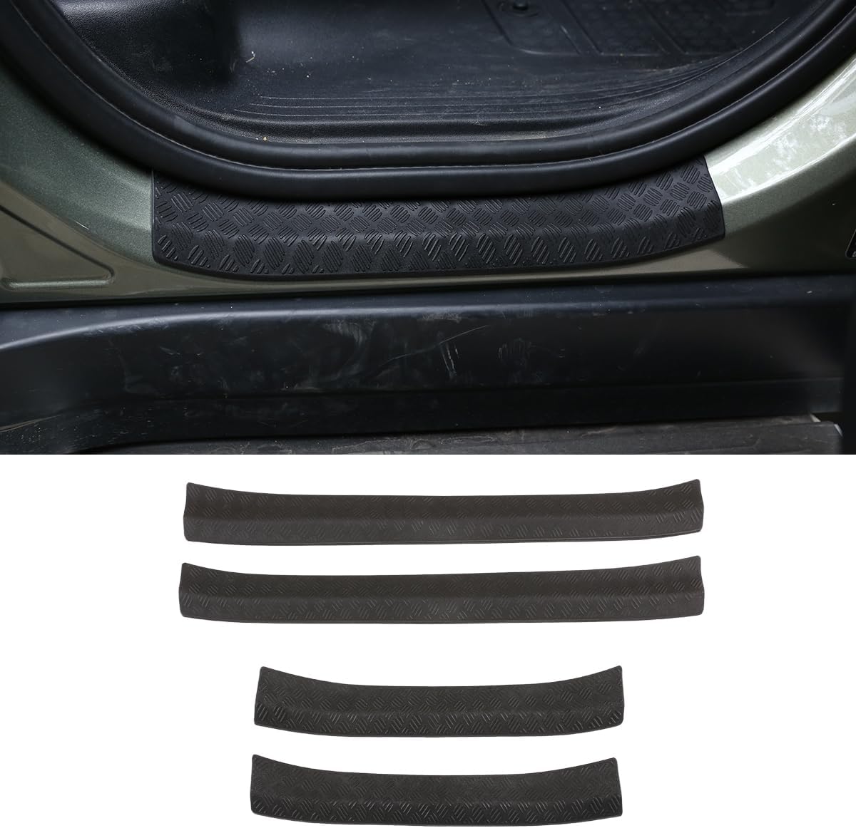 PIUGILH Door Sill Guards Cover Compatible with Land Rover Defender 110 2020-2023, ABS Door Entry Guards Protector Cover