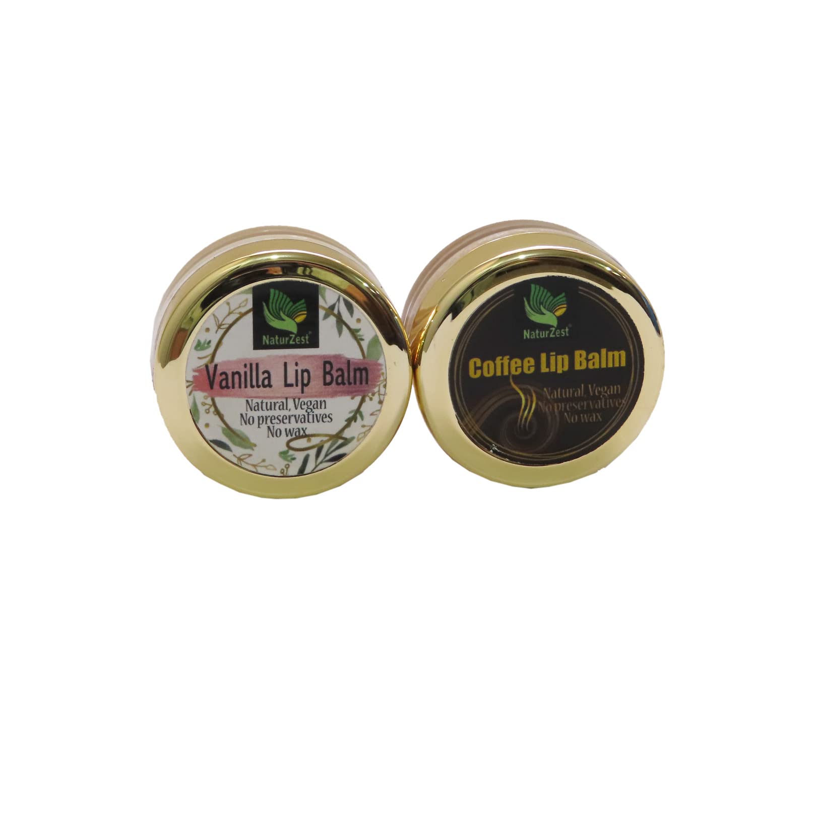 NaturZest Coffee Lip balm + Vanilla Lip Balm – Combo Pack | 6gm + 6gm | COM_LB_COF_VAN