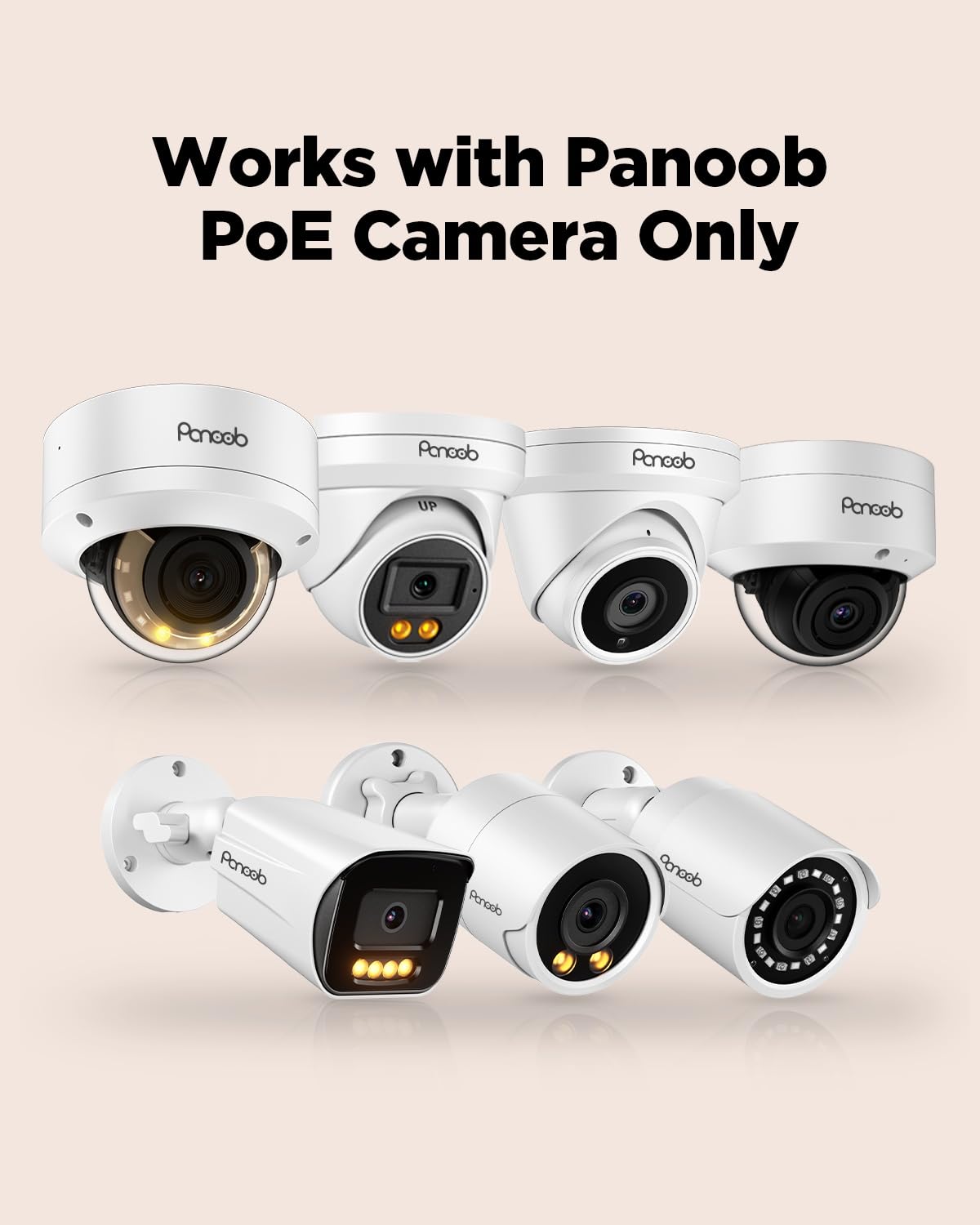 8CH H.265 Netzwerk-Videorecorder, 4K 8 PoE-Ports NVR, Fernzugriff, Bewegungsalarm, 24/7-Aufnahme, intelligente Wiedergabe, unterstützt 4K/8MP/5MP/4MP/3MP PoE-Kameras, EIN SATA-Ports bis zu 8 TB