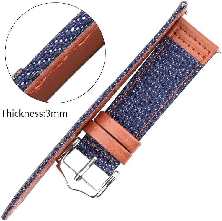 Leather strap 22mm Watch Band Quick Release Smart Accessories Genuine Water Proof Replacement Watchband image 5