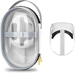 Geekria Housse de transport robuste Shield compatible avec Apple Vision, Accessoires de protection de sacs portables et VR Boîtier de voyage compact (Noir)