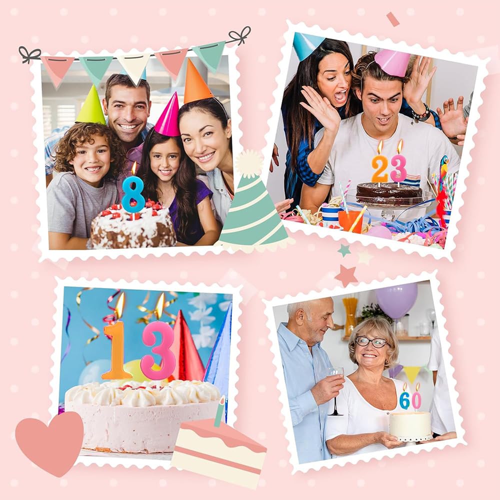 Amazon.co.jp: LIKENNY バースデーナンバーキャンドル ロウソク