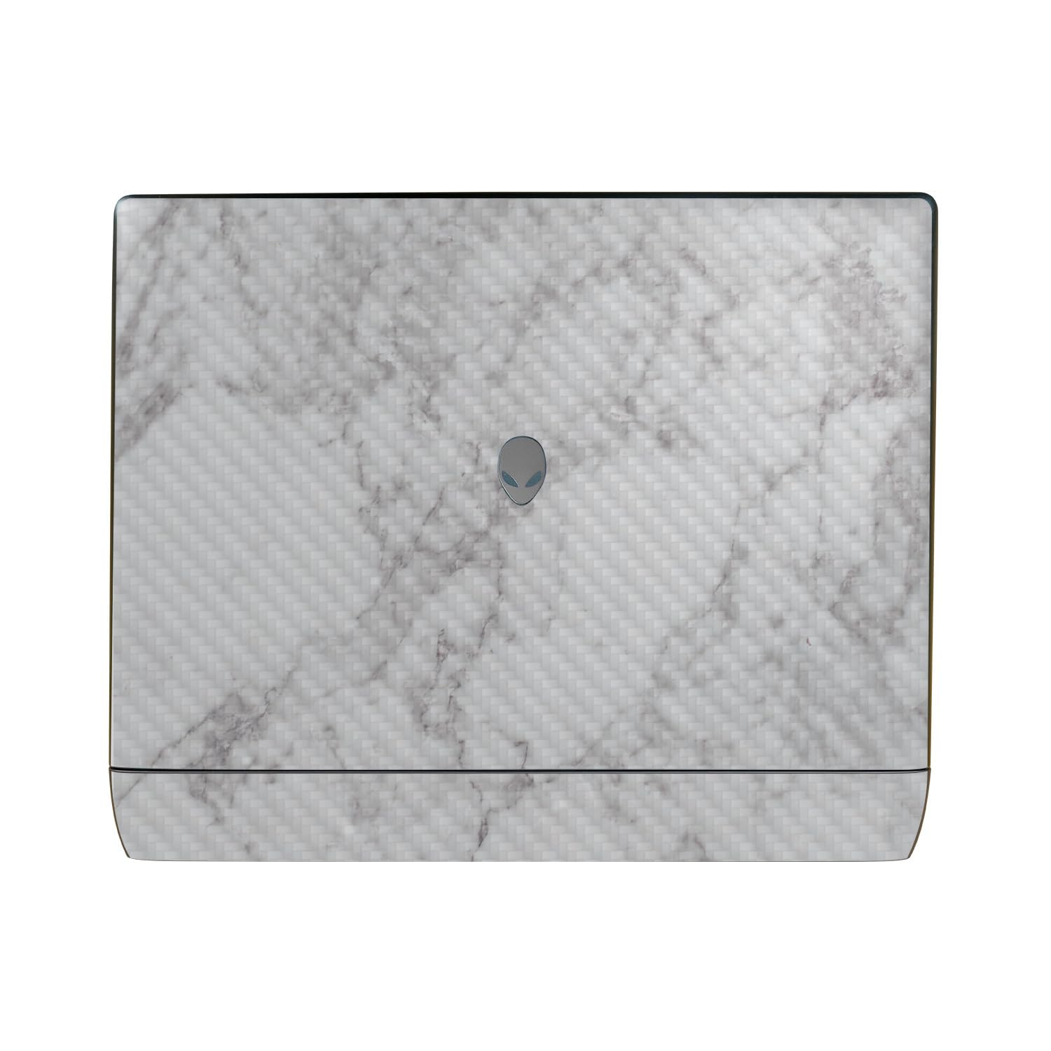 Carbon Fiber Laptop Skin Compatible with Alienware 16 Area-51 (2025) - Frost Marble - Premium 3M Vinyl Protective Wrap Decal Cover - Easy to Apply | Crafted in The USA by MightySkins