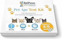Vista 1 de Prueba de edad de mascotas para perros y gatos, incluye información sobre el bienestar para la etapa de vida de tu mascota, kit de prueba