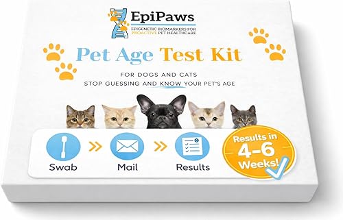 Prueba de edad de mascotas para perros y gatos, incluye información sobre el bienestar para la etapa de vida de tu mascota, kit de prueba