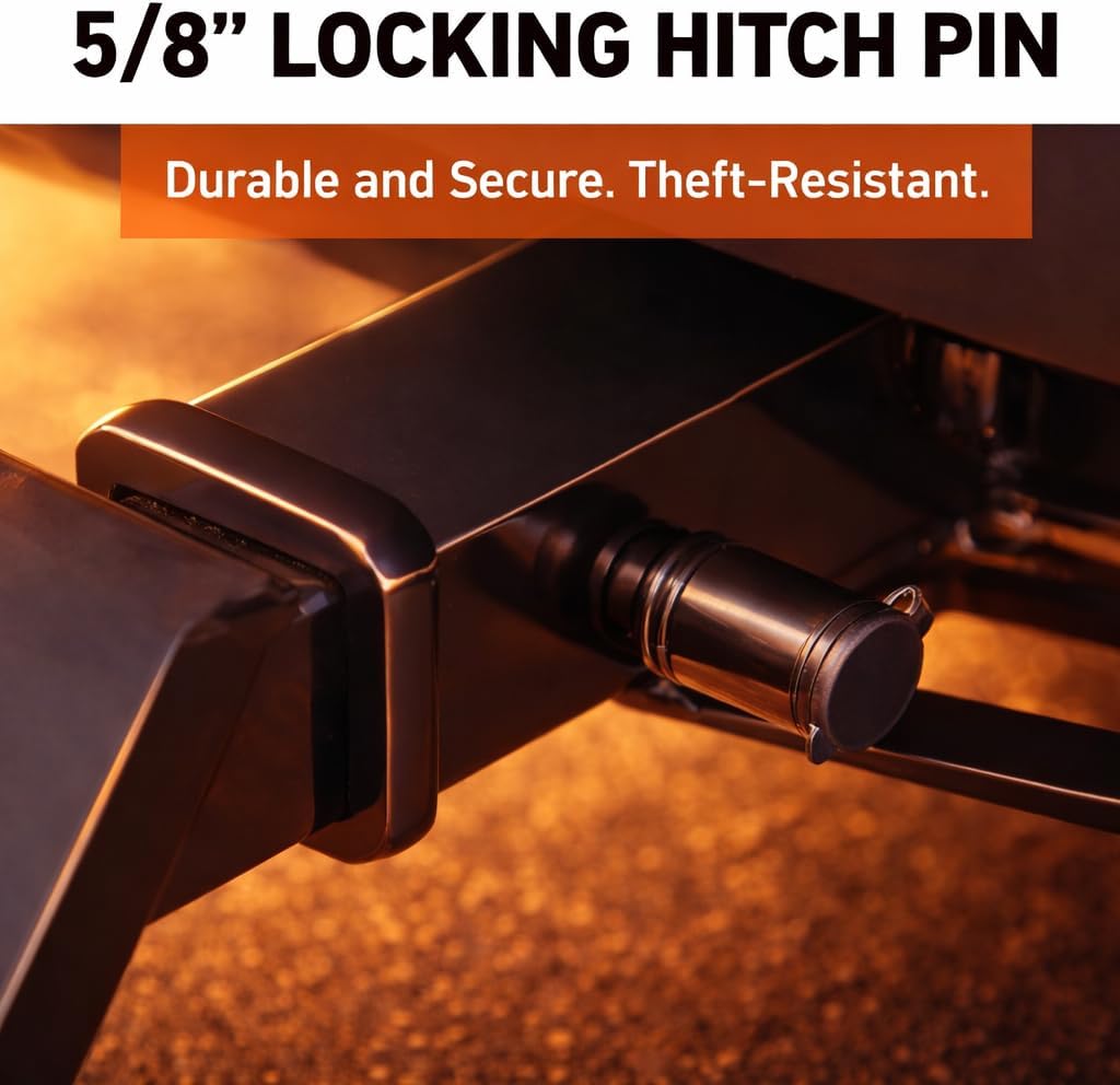 Universal 2 Inch Trailer Hitch Accessory Kit – Hitch Lock Pin, Anti-Rattle Clamp, Rubber Hitch Cover and Silencer Pads, Reduce Noise, Secure Towing, Fits Trucks, SUVs, RVs and Trailers