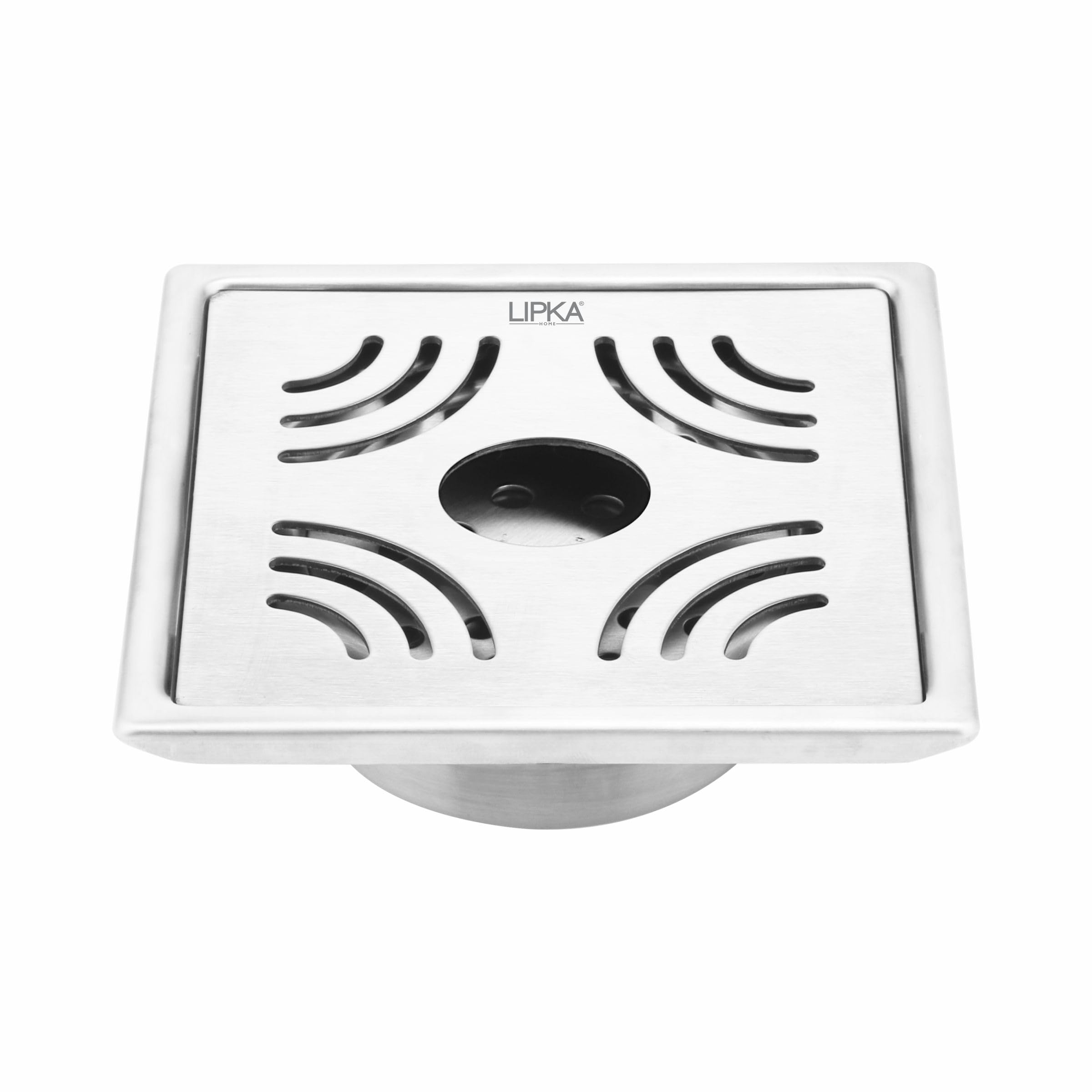 LIPKA Purple Exclusive Square Floor Drain with Hole | 6 x 6 Inches | 304-Grade Stainless Steel Floor Trap with Matte Finish | Drain Jali for Bathrooms with Collar & Cockroach Trap (B081L141B1) Amazon Price History, Amazon Price Tracker