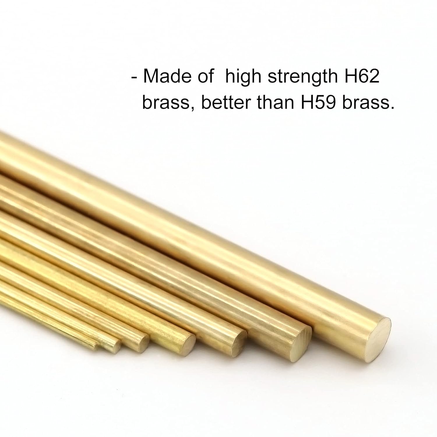 Brass Rods 2.5mm x 300mm Round Solid Shaft Lathe Bar Stock for DIY Crafts RC Aircraft Model Car 10pcs