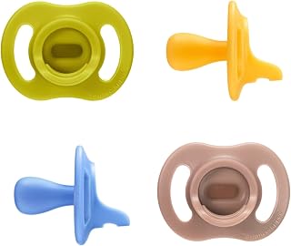 Tommee Tippee Ultra-Light StayPut Pacifier 6-18m, One-Piece Silicone 4-Pack - Lightweight, Hygienic Soothing for Babies