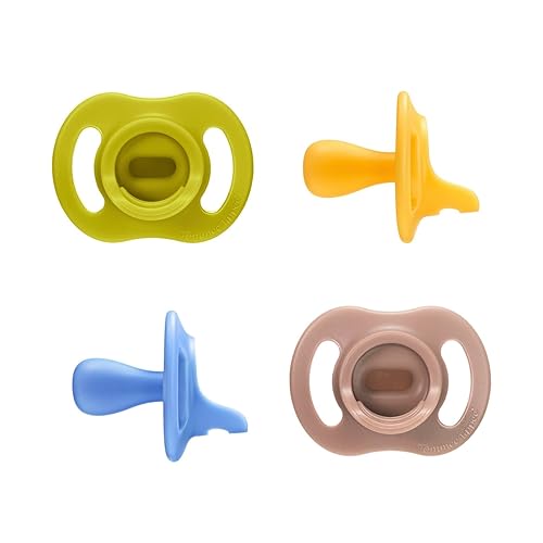 Miniatura 12 de Tommee Tippee Chupete ultraligero StayPut, de 0 a 19.7 ft, paquete de 4, color azul y crema y inicio natural, anticólicos de 5 onzas, sin BPA,