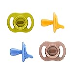 Tommee Tippee Ultra-Light StayPut Pacifier, One-Piece Silicone Design, 6-18m, 4 Pack