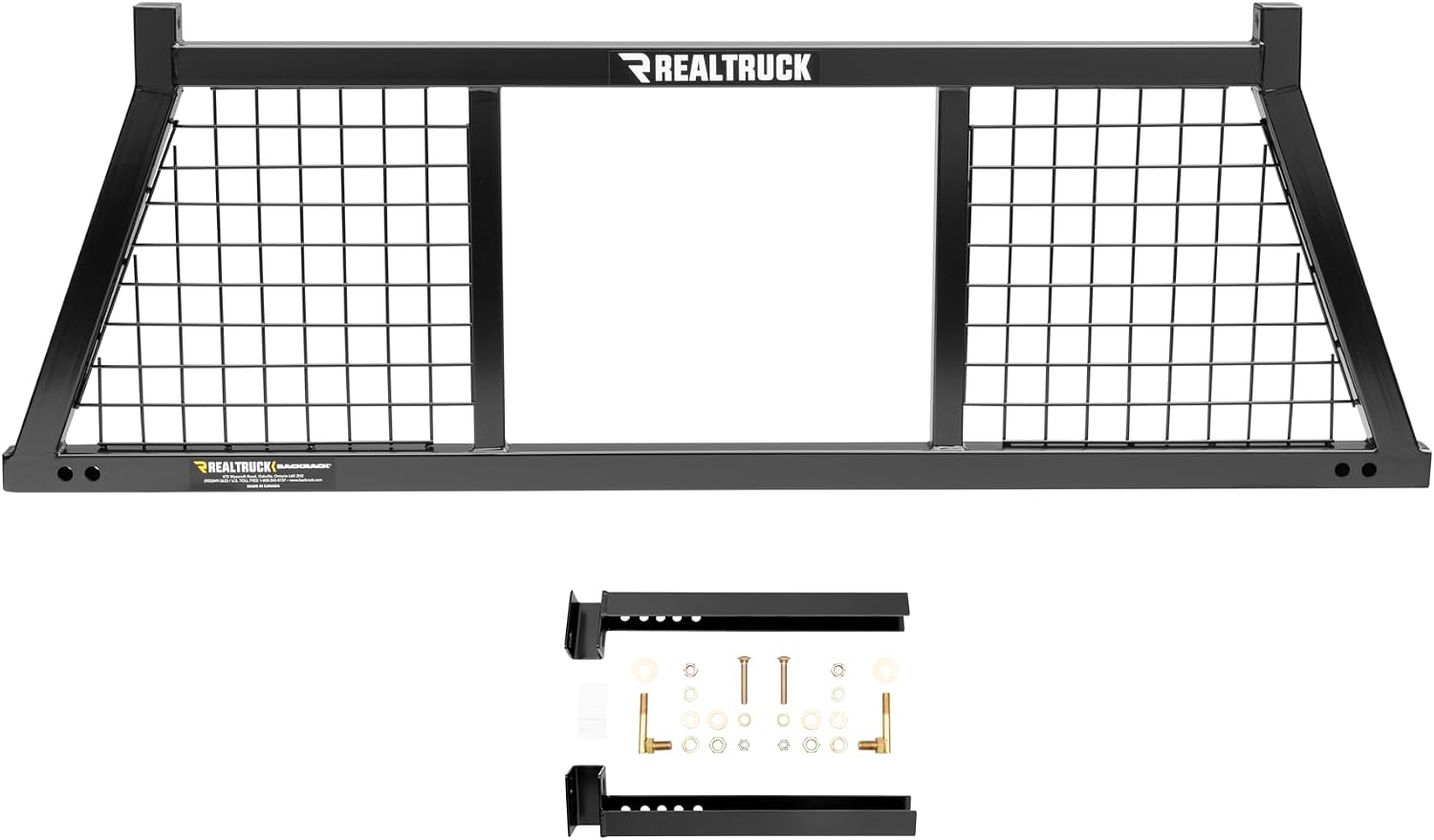 RealTruck Backrack Open Rack Frame + Hardware Kit for use w/ 21" Toolbox, Combo | No Drill, Black | 14800 & 30109TB | Fits 1999-2006 Chevrolet/GMC Silverado/Sierra 1500/2500/3500