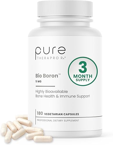 Miniatura 1 de Bio Boron (glicina bororgánica) 5 mg por cápsula / 180 cápsulas vegetales | Apoya huesos saludables, salud cardiovascular, hormonas e inmunidad |