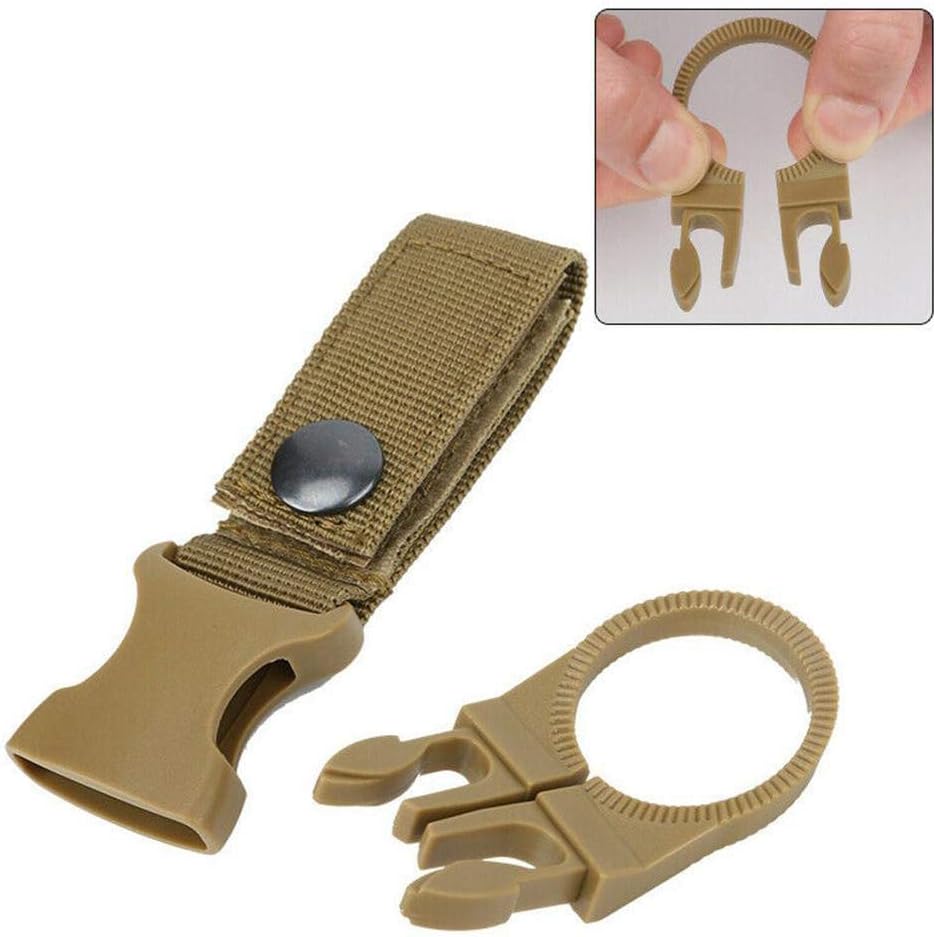 Hanging Bottle Buckle Clip Carabiner,Portable Mineral Water Bottle Ring Holder Keychain Belt Webbing Strap for Outdoor Camping Hiking Traveling