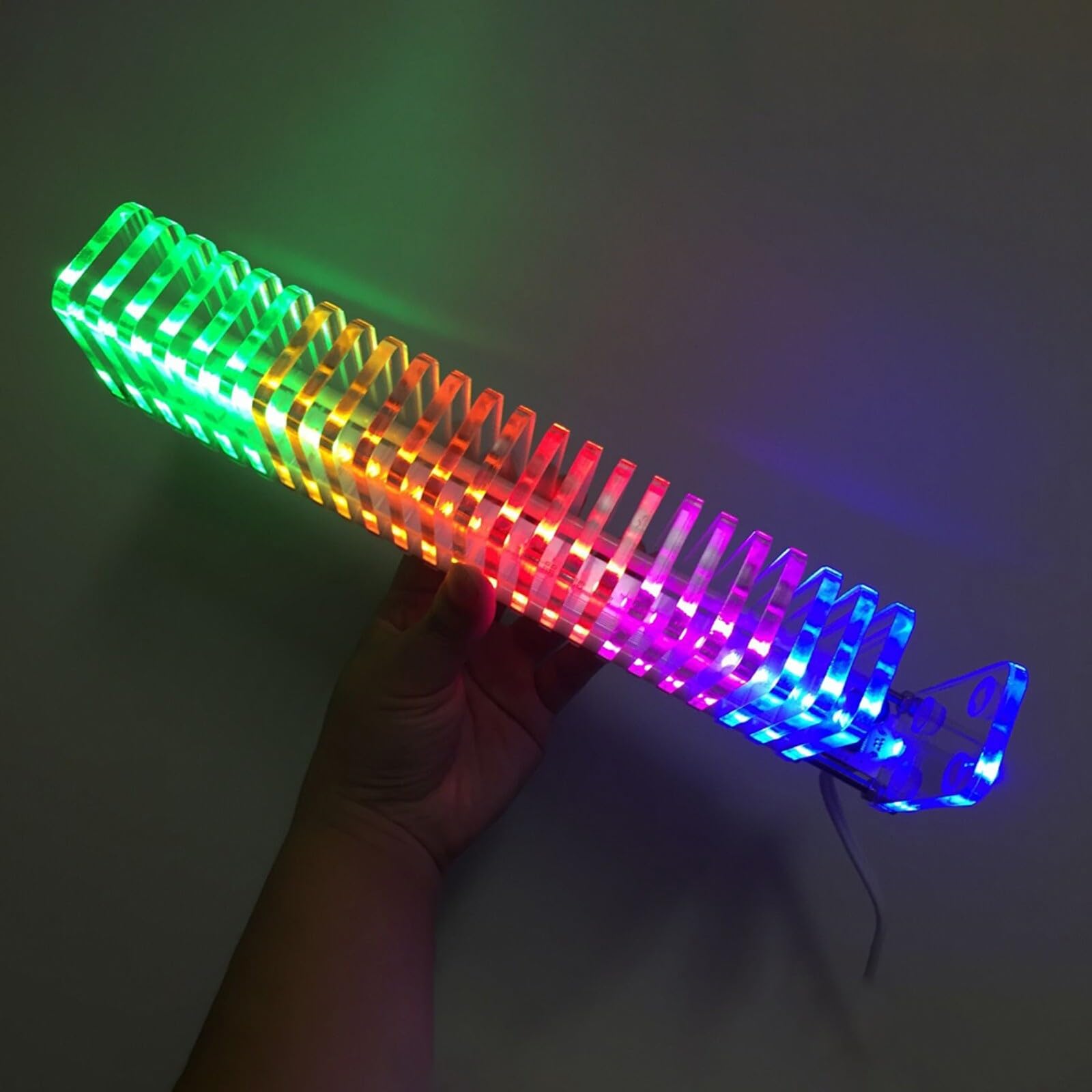 KS25 LED Music Analyzer Kit, 16-Segment VU Meter mit 8 Anzeigemodi, Audio Visualizer für Elektronik Hobbyisten