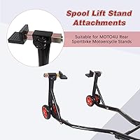 Vista 6 de MOTO4U Soporte de bicicleta deportiva para motocicleta, rueda trasera, basculante, carrete de elevación, soportes para paddock