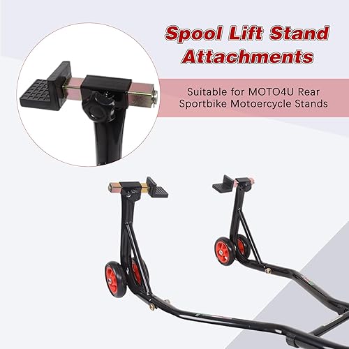 Miniatura 6 de MOTO4U Soporte de bicicleta deportiva para motocicleta, rueda trasera, basculante, carrete de elevación, soportes para paddock (adaptador trasero L