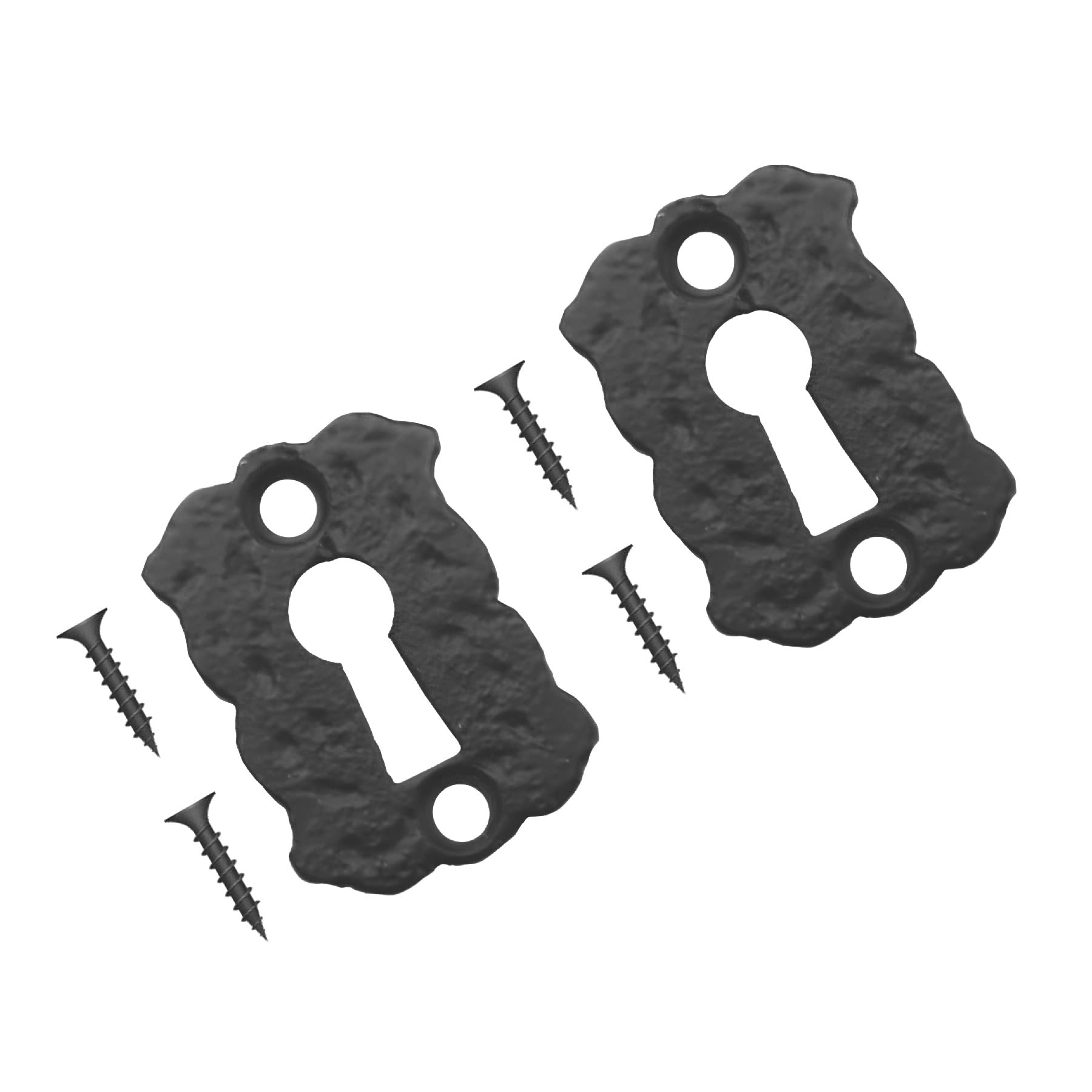 Terf Antique Black Terf® Traditional Vintage Style Escutcheon Open 45Mm Keyhole Cover Escutcheon Including Fixing Screw - Pack Of 2