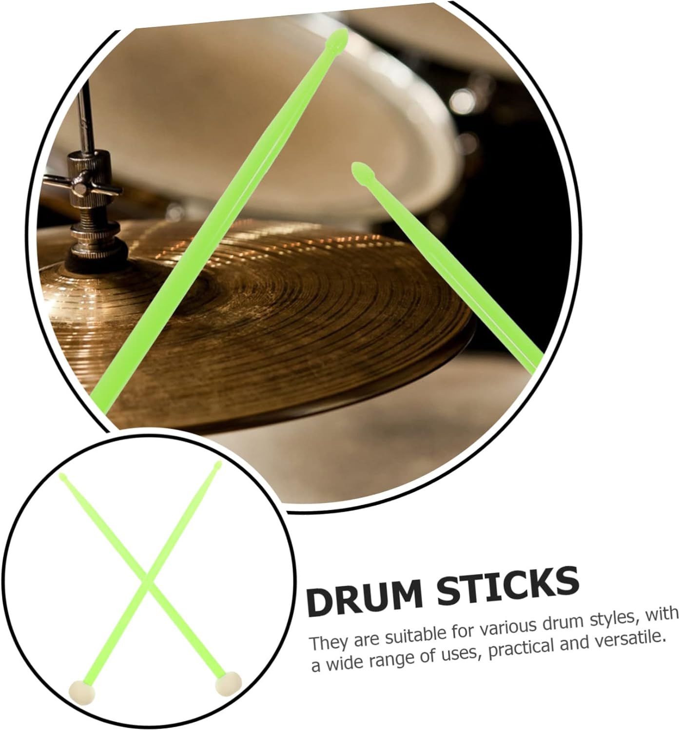 VICASKY 1 Pair Drumstick Drum Brushes Kids Instruments Marching Snare