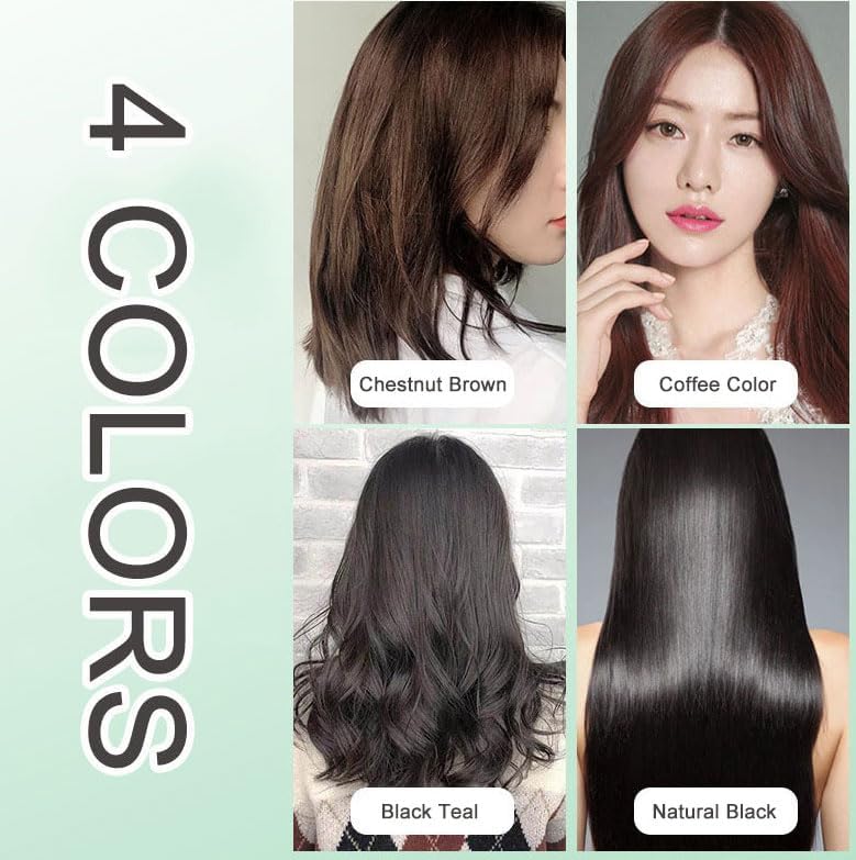 Miniatura 7 de HUANG YI - Tinte para el cabello con burbujas de 0.7 fl oz, 10 paquetes por caja, tinte natural para el cabello, nuevo tinte botánico de burbujas,