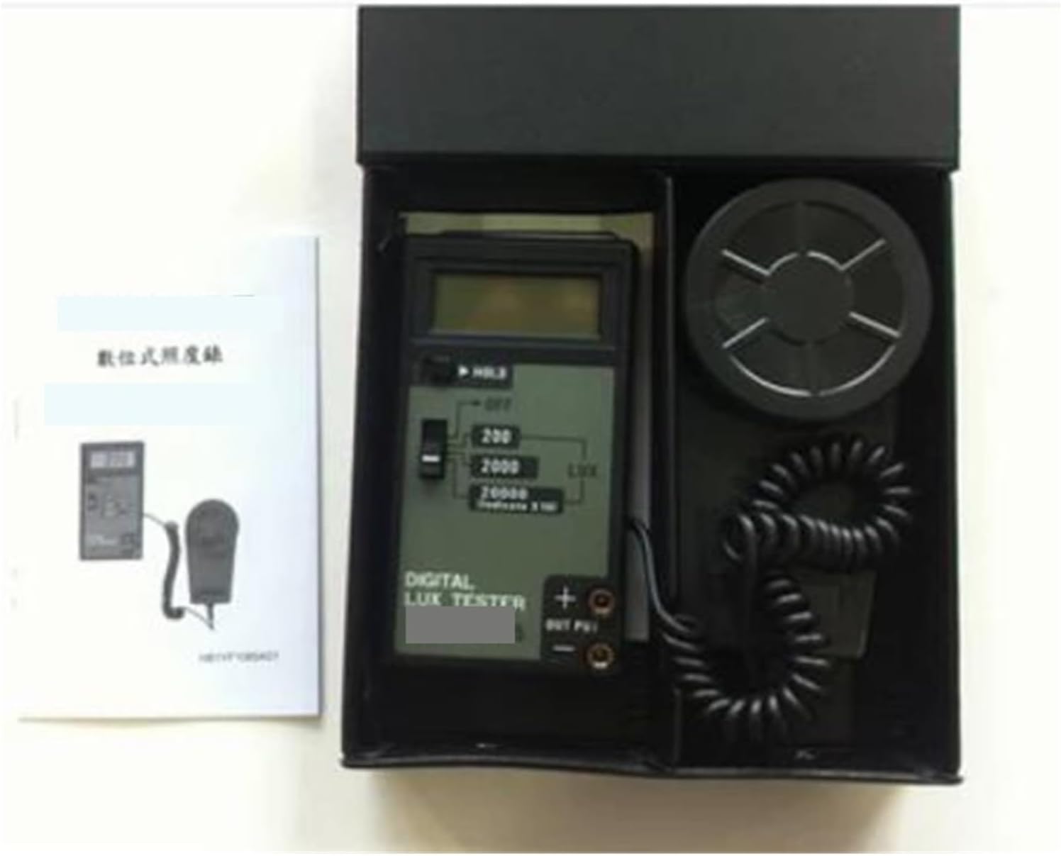 Lux Meter Digital Light Meter 0-20000 Lux Environmental Testing Handheld Type Illuminometer Photometer Detector Measuring Large Measuring Range and High Precision