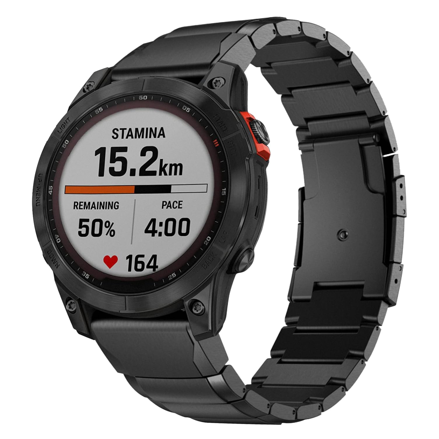ahayo Correa de reloj de titanio ligera de ajuste rápido de 22 mm para Garmin Fenix 7 / Fenix 6 / Fenix 5 / epix pro 47 mm, pulsera de metal con hebilla de acero inoxidable para MARQ/Quatix 7
