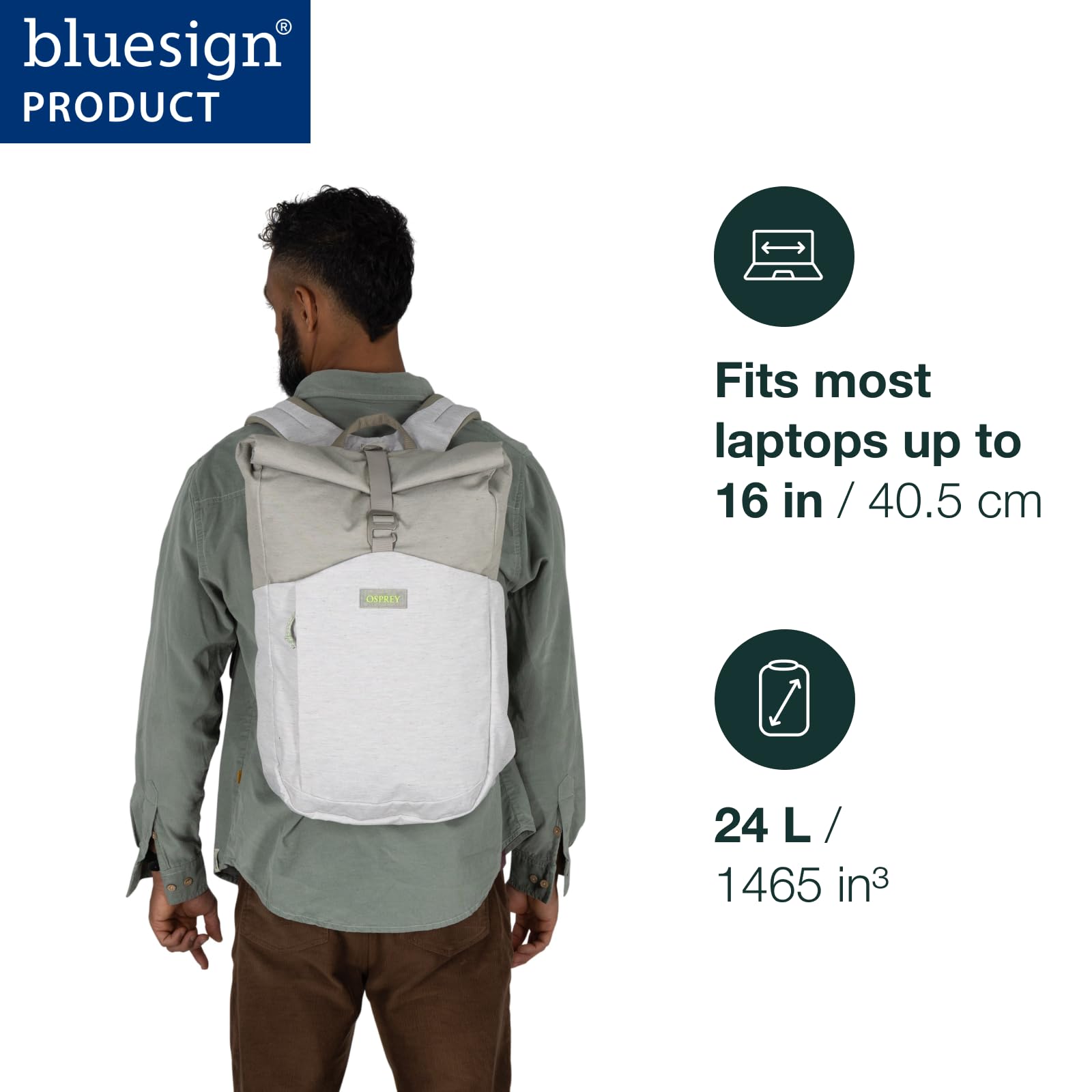 Osprey Arcane Roll Top Earth Pediment Grey Block OS - Image 2