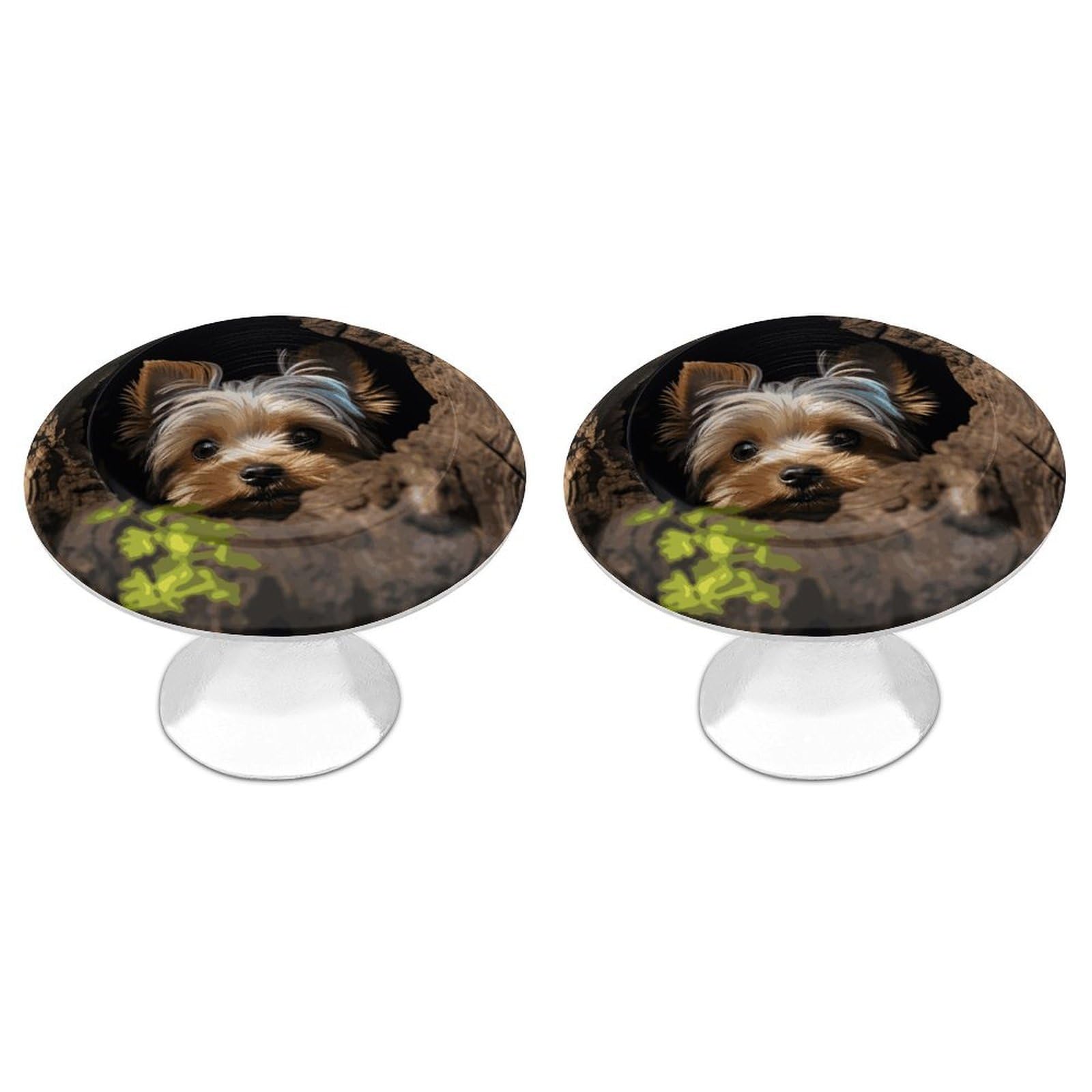 Btcowzrv Style Tree Hole Yorkie 2 Pack Cabinet Knobs Drawer Pulls
