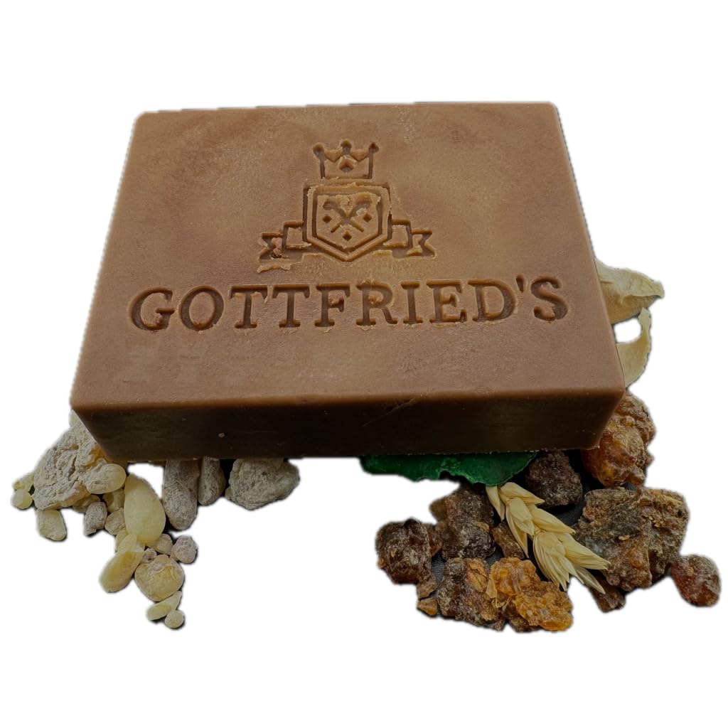 Gottfried's | Frankincense & Myrrh, Handcrafted Soap, Shea butter. Coconut butter. Organic coconut oil. Extra virgin olive oil, for an extended time