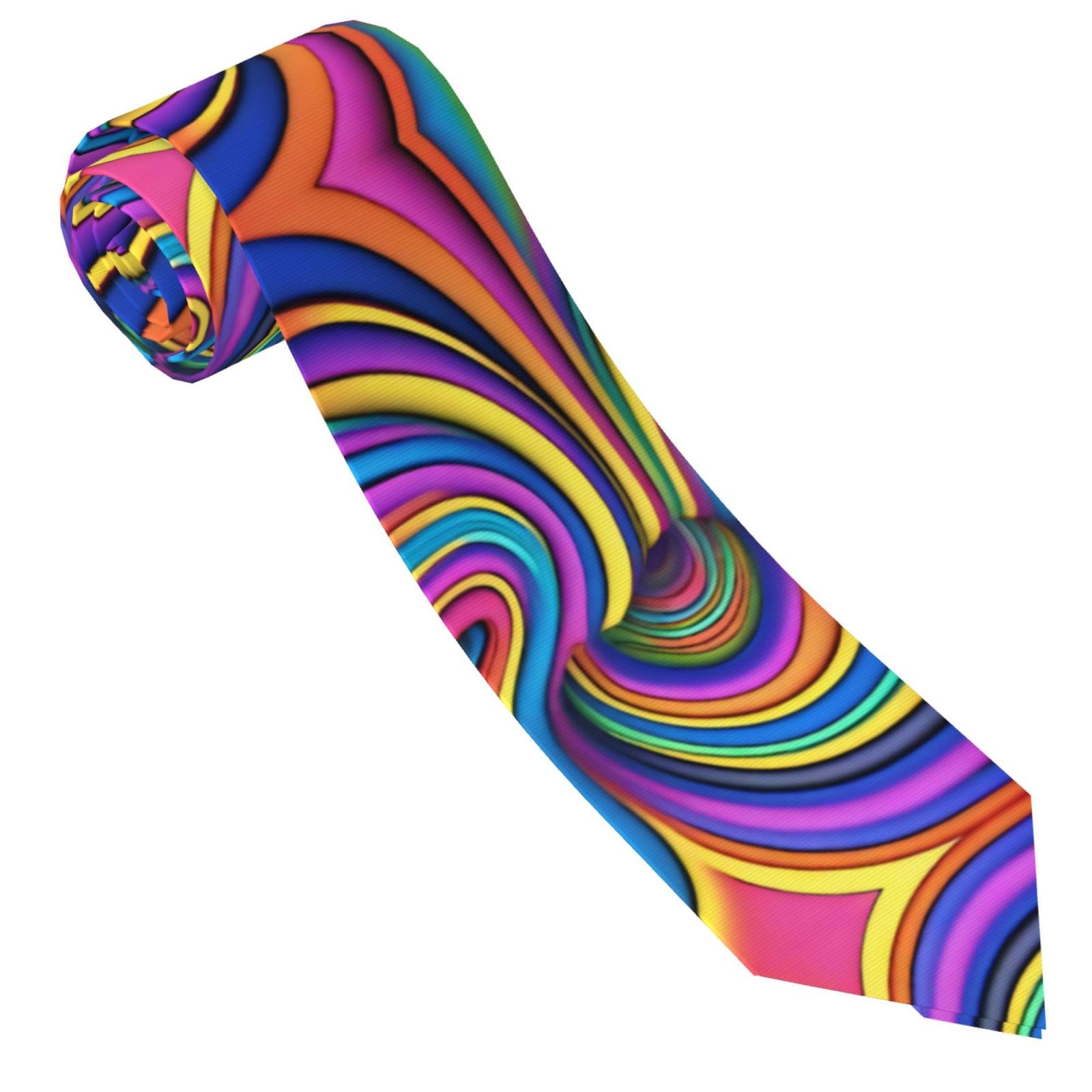PHAYAH Corbata estampada colorida, corbata de seda para hombre, corbata de traje de padrino para negocios y boda, corbata ajustable, Negro, Taille unique