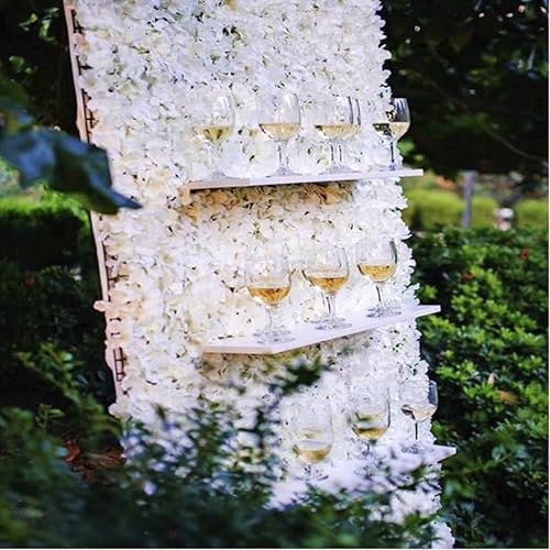 Miniatura 3 de Panel de pared de flores, telón de fondo floral de seda con rosas artificiales para bodas, fiestas, cumpleaños, habitaciones, decoración del hogar,