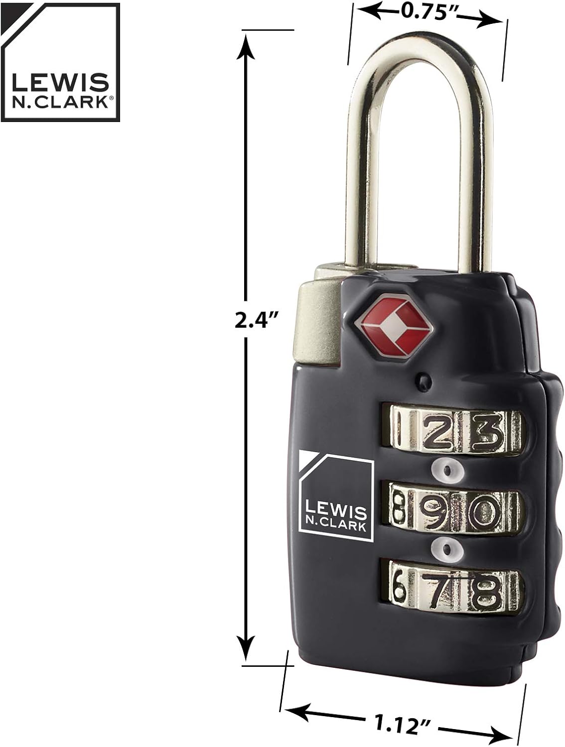  | Lewis N. Clark Travel Sentry Combo Lock, Large 3dial, Pink, One Size | Luggage Locks