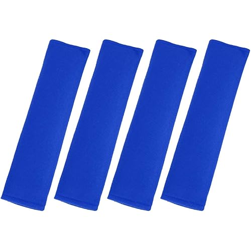 X AUTOHAUX 4pcs Universal Blue Car Safety Seat Belt Pads Cover with Soft Polyester Fiber Auto Seatbelt Shoulder Pad for More Comfortable Driving