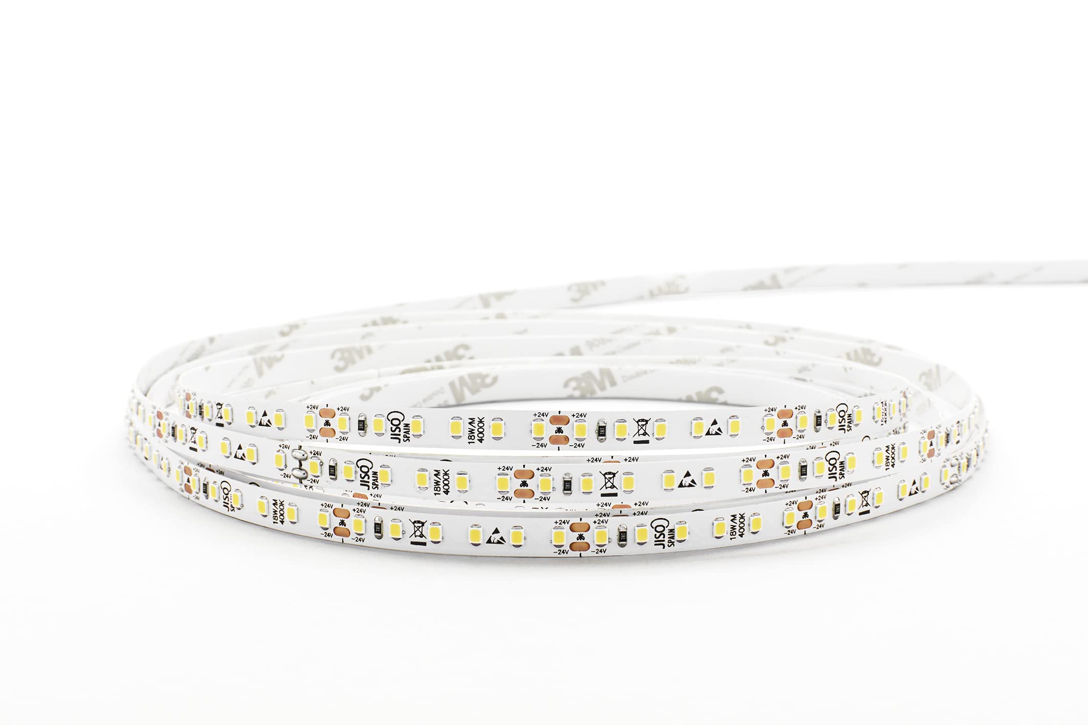 Rouleau 5 m Bande LED 90018 18 W IP20 24 V Jiso 90018-2493 3000 K Chaud