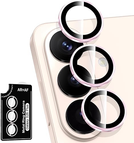 Miniatura 68 de Protector de lente de cámara para Samsung Galaxy S25 FE, cubierta individual de lente de vidrio templado con anillo de metal, [fuerte adsorción]